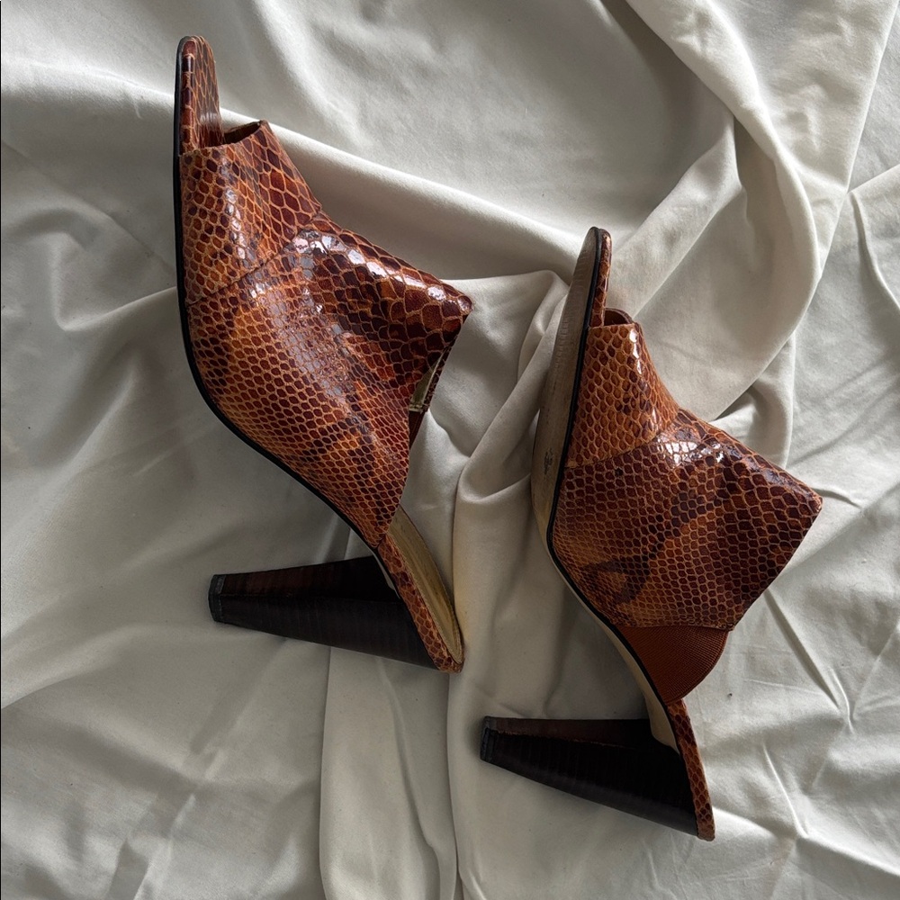 Enzo Angiolini Snake Pattern Mules - Picture 9 of 9